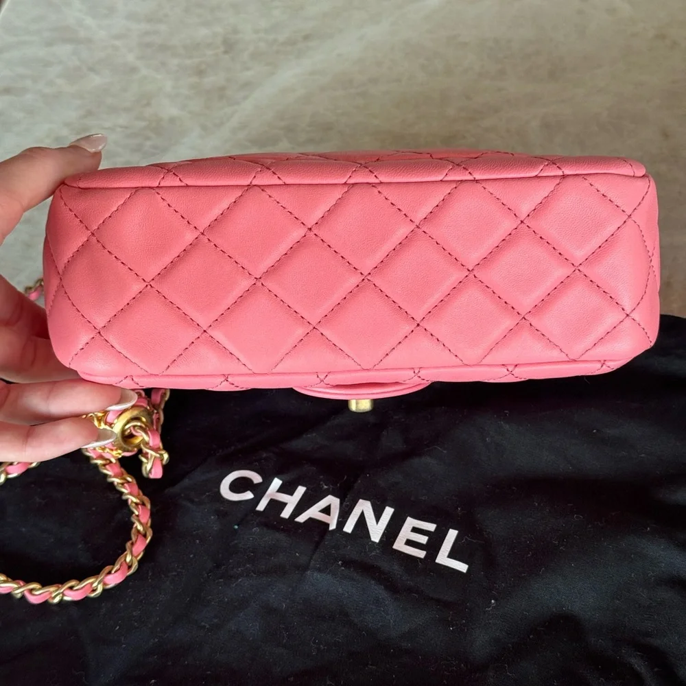 Chanel Lambkin Quilted Mini Pearl Crush Flap - Picture 6 of 9